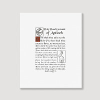 Holy Hand Grenade Script Holy Grail Portrait Canvas Print | Artistshot