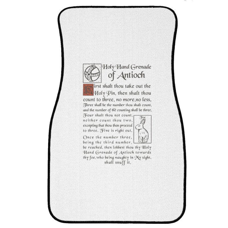 Holy Hand Grenade Script Holy Grail Front Car Mat | Artistshot