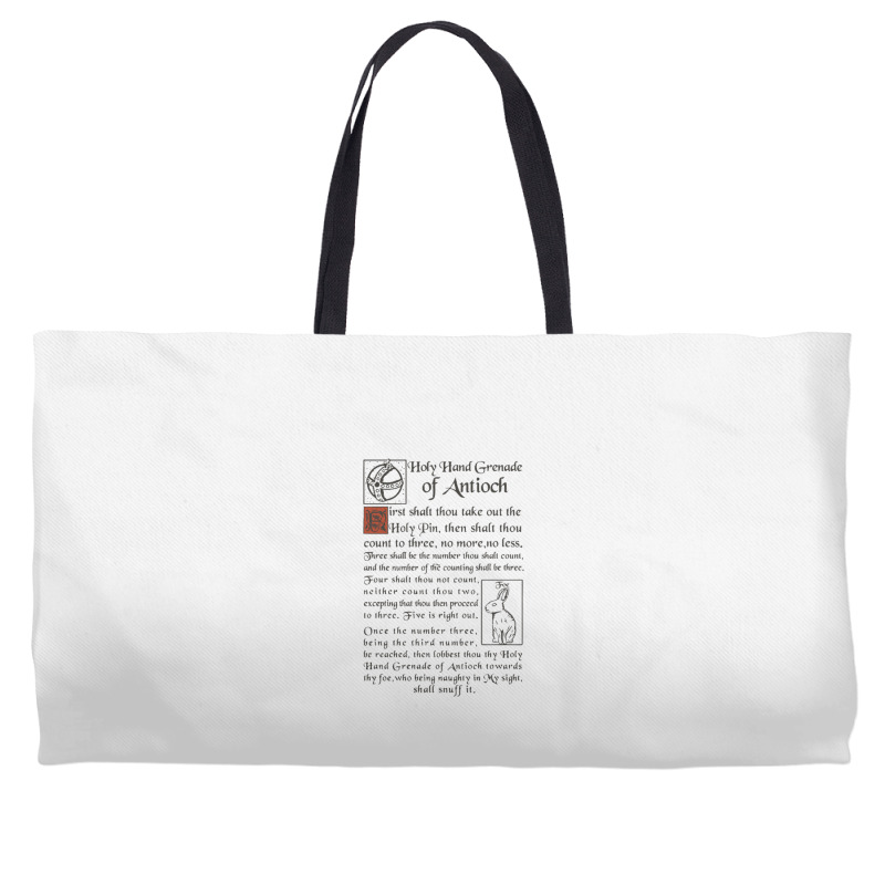 Holy Hand Grenade Script Holy Grail Weekender Totes | Artistshot