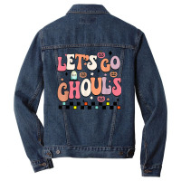 Let's Go Ghoul Retro Halloween Ghost Spooky Season Women Men Denim Jacket | Artistshot