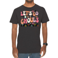 Let's Go Ghoul Retro Halloween Ghost Spooky Season Women Vintage T-shirt | Artistshot