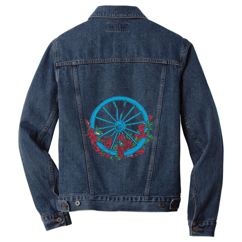 Roll Grateful Flower Rose Dead Men Denim Jacket | Artistshot