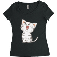 American Shorthair Happy Women's Triblend Scoop T-shirt | Artistshot