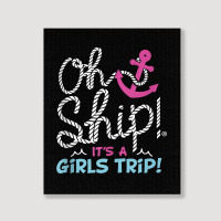 Oh Ship It's A Girlstrip   Oh Ship Cruise Tank Top Portrait Canvas Print | Artistshot