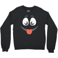 Halloween Tongue Out Emoticon Face Group Costume Crewneck Sweatshirt | Artistshot