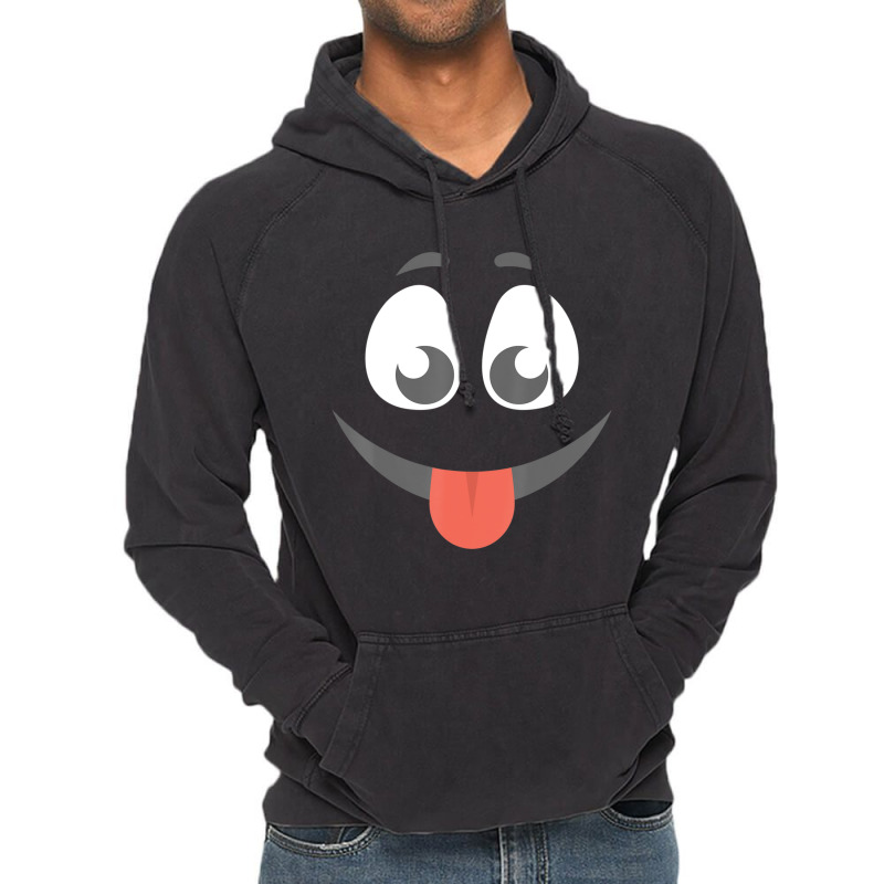 Halloween Tongue Out Emoticon Face Group Costume Vintage Hoodie by cm-arts | Artistshot