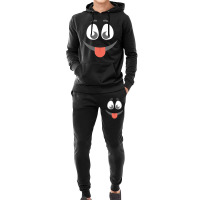 Halloween Tongue Out Emoticon Face Group Costume Hoodie & Jogger Set | Artistshot