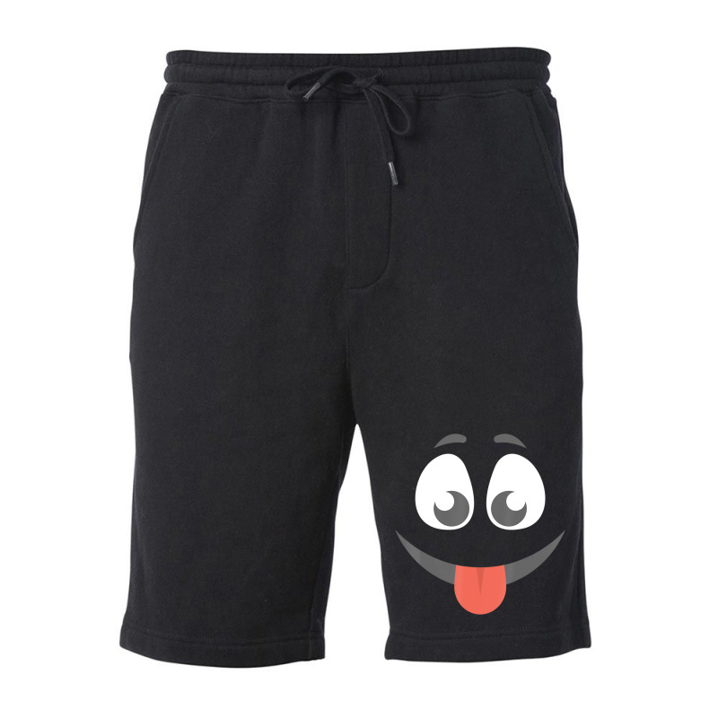 Halloween Tongue Out Emoticon Face Group Costume Fleece Short by cm-arts | Artistshot