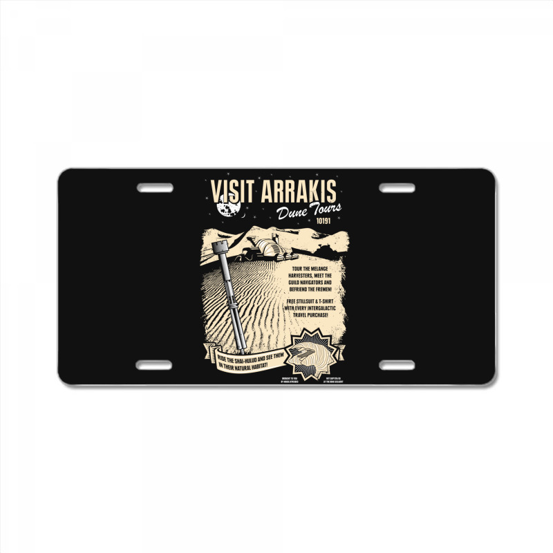 Visit Arrakis License Plate | Artistshot