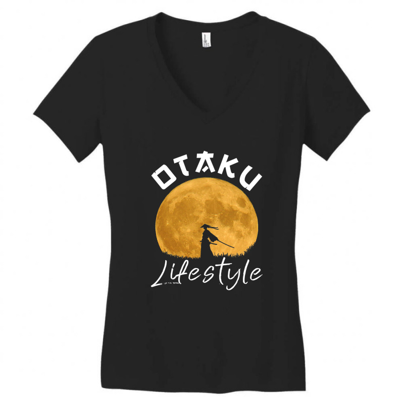 Otaku Lifestyle Nobility Samurai Gift Idea For Manga Lovers Women's V-Neck T-Shirt by cm-arts | Artistshot