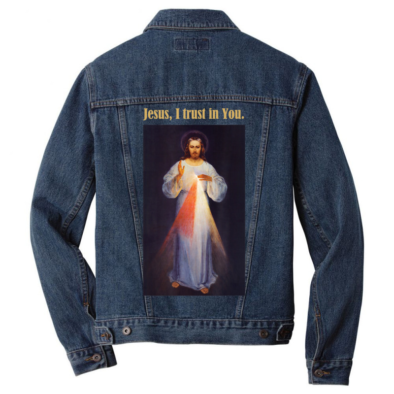 Jesus I Trust In You Divine Mercy-1mrc3 Men Denim Jacket | Artistshot