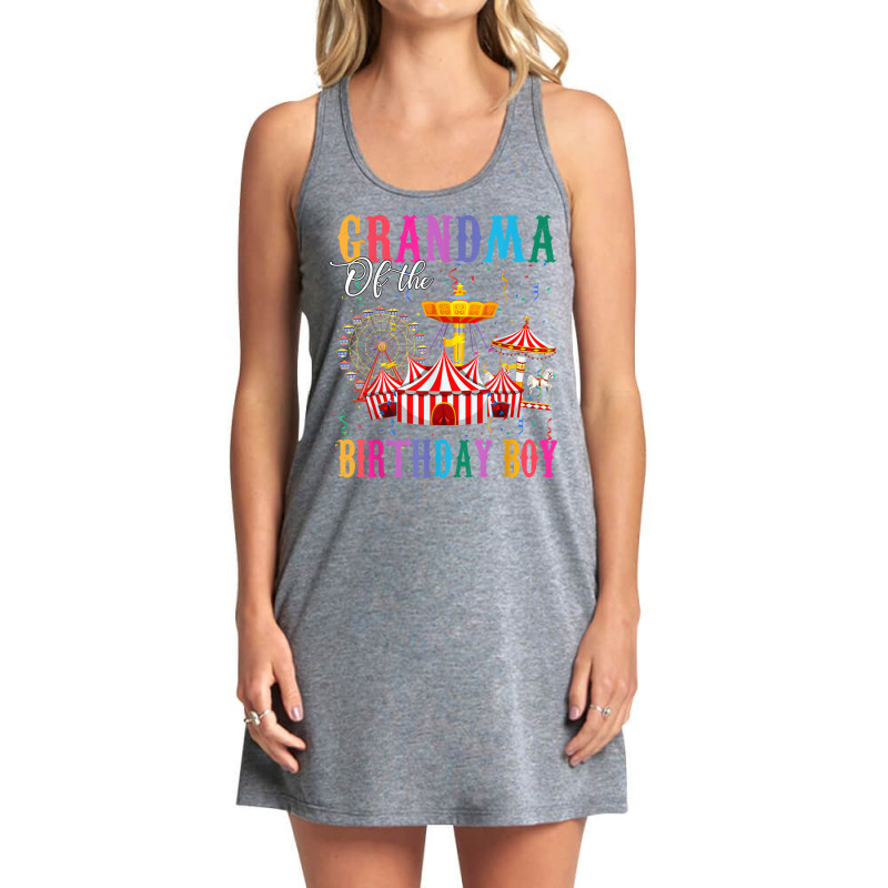 Grandma Of The Birthday Boy Ringmaster Circus Birthday Party T Shirt Tank Dress by cm-arts | Artistshot