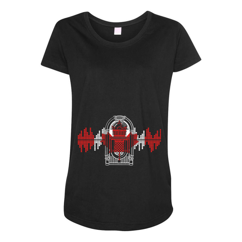 Canadian Jukebox Maternity Scoop Neck T-shirt by SAUNDRAHARDAWAY | Artistshot