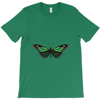 Black Green Butterfly T-shirt Designed By Mackeen