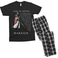 Knight Templar  Make No Mistake  The Crusader Men's T-shirt Pajama Set | Artistshot