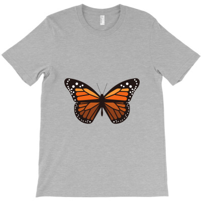 Black Orange Butterfly T-shirt Designed By Badudu