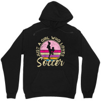 Just A Girl Who Loves Soccer Women Retro Vintage Soccer Unisex Hoodie | Artistshot