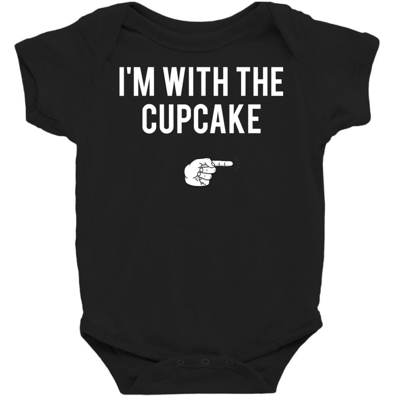 I M With The Cupcake Halloween Costume Funny Couples T Shirt Baby Bodysuit | Artistshot