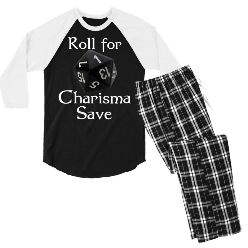 Roll For Charisma Save Natural 1 Role Playing Men's 3/4 Sleeve Pajama Set | Artistshot