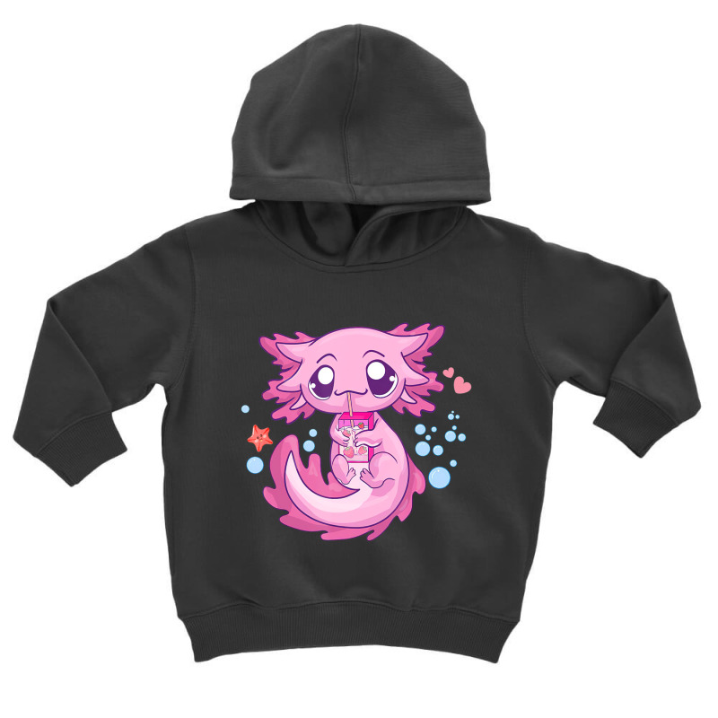 Kawaii Axolotl Strawberry Milk Shake Anime Girls Teens Toddler Hoodie by cm-arts | Artistshot