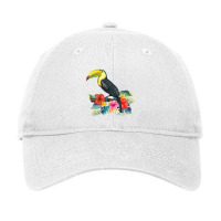 Toucan Exotic Birds Tropical Flowers Leaf Bird Of Paradise Sweatshirt Adjustable Cap | Artistshot