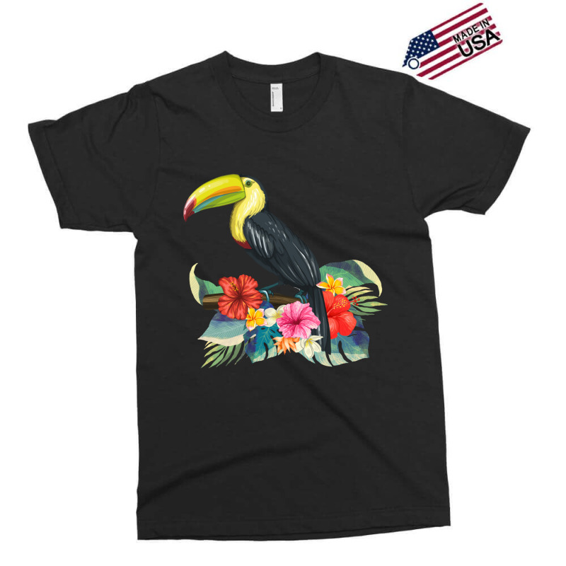 Toucan Exotic Birds Tropical Flowers Leaf Bird Of Paradise Sweatshirt Exclusive T-shirt by cm-arts | Artistshot