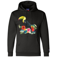 Toucan Exotic Birds Tropical Flowers Leaf Bird Of Paradise Sweatshirt Champion Hoodie | Artistshot