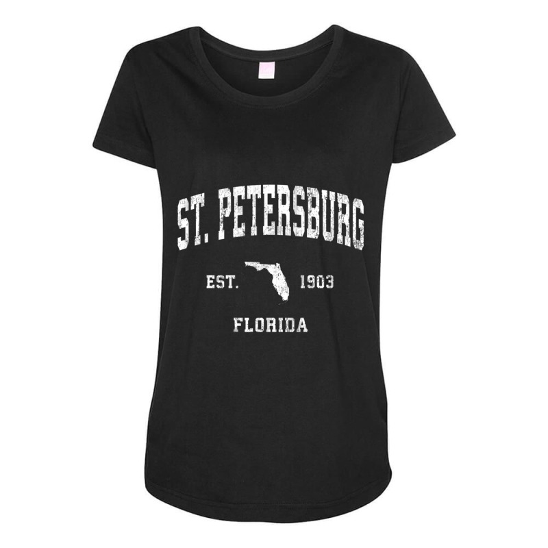 St. Petersburg Florida Fl Vintage Athletic Sports Maternity Scoop Neck T-shirt by cm-arts | Artistshot