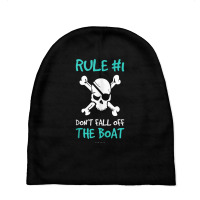 Rule 1 Don't Fall Off The Boat Funny Cruise Pirate Tanks Tank Top Baby Beanies | Artistshot