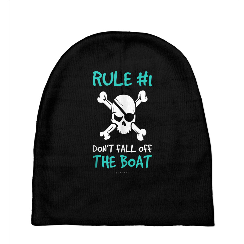 Rule 1 Don't Fall Off The Boat Funny Cruise Pirate Tanks Tank Top Baby Beanies | Artistshot