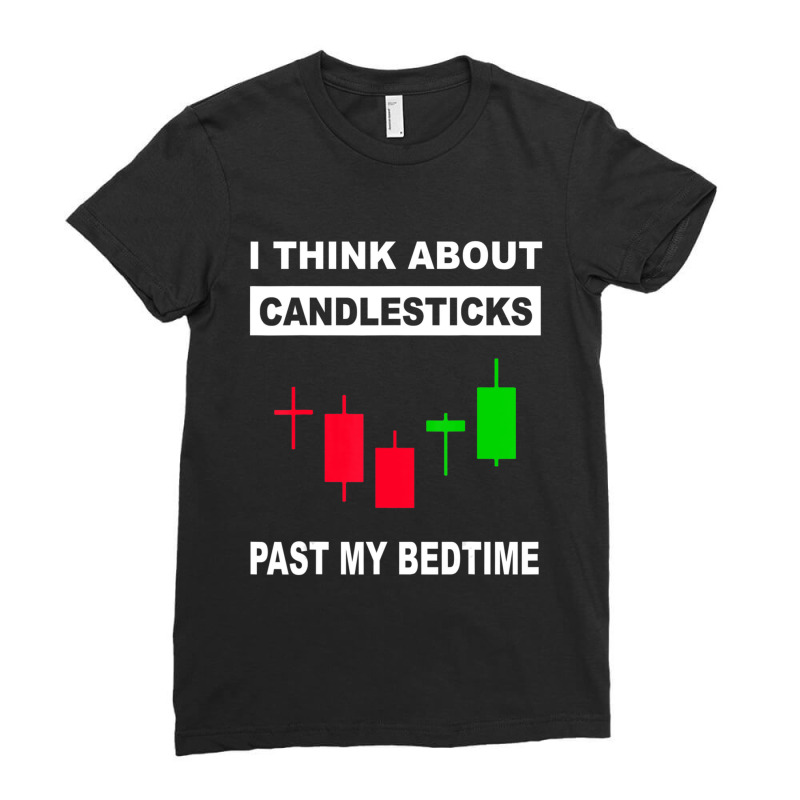 Stock Market Stock Trading Candlestick Ladies Fitted T-Shirt by cm-arts | Artistshot