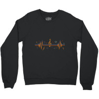 Music Notes Heartbeat For Music Lover Crewneck Sweatshirt | Artistshot