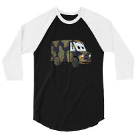 Military Jungle Mini Van Cartoon 3/4 Sleeve Shirt | Artistshot