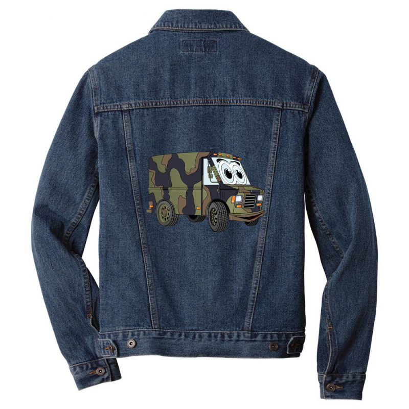 Military Jungle Mini Van Cartoon Men Denim Jacket by cm-arts | Artistshot