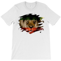 Persia Flag & African Lion Picture   Persian Pride Pullover Hoodie T-shirt | Artistshot