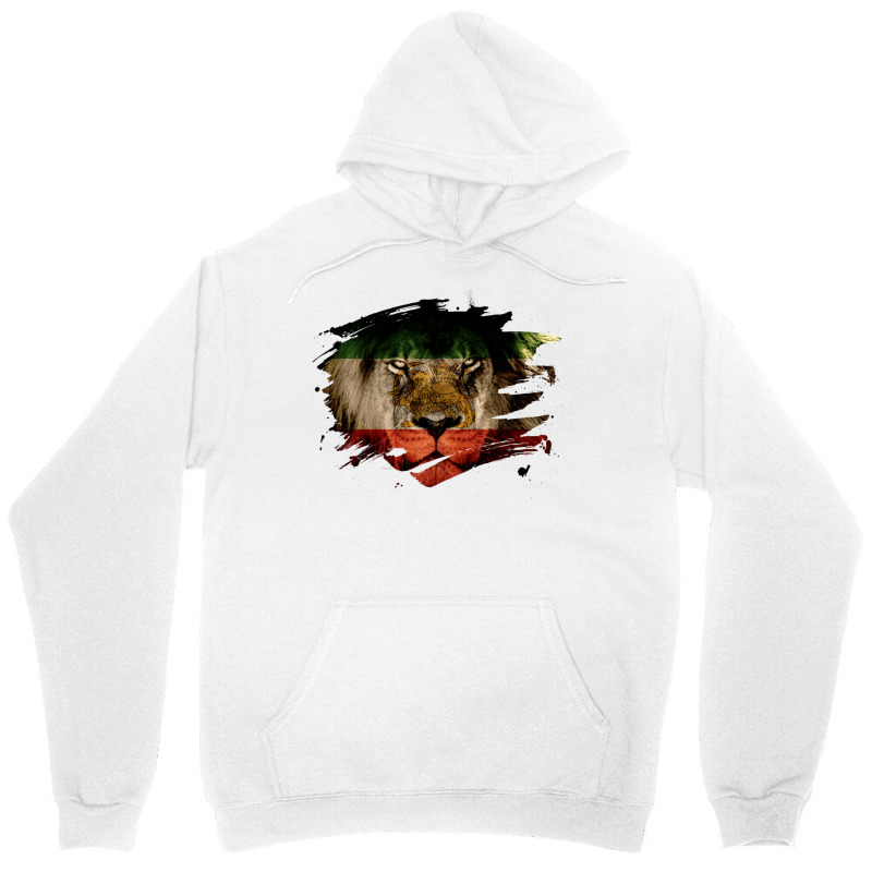 Persia Flag & African Lion Picture   Persian Pride Pullover Hoodie Unisex Hoodie | Artistshot