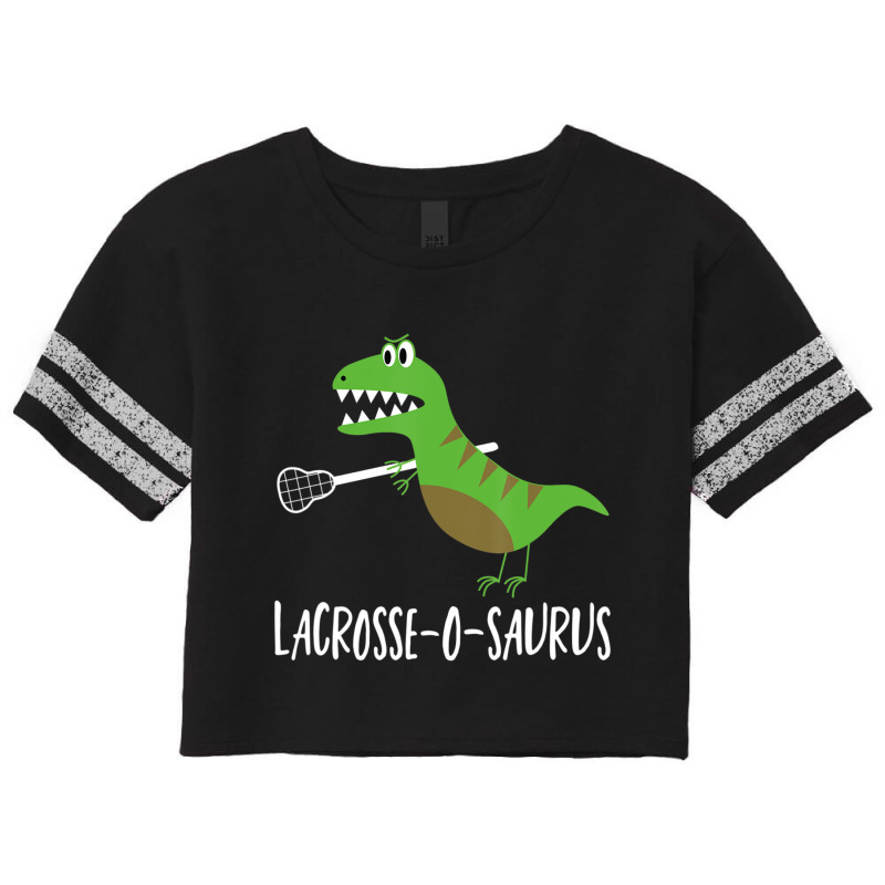 Lacrosse Lax Player Dinosaur Dino Lover Sport Scorecard Crop Tee by cm-arts | Artistshot