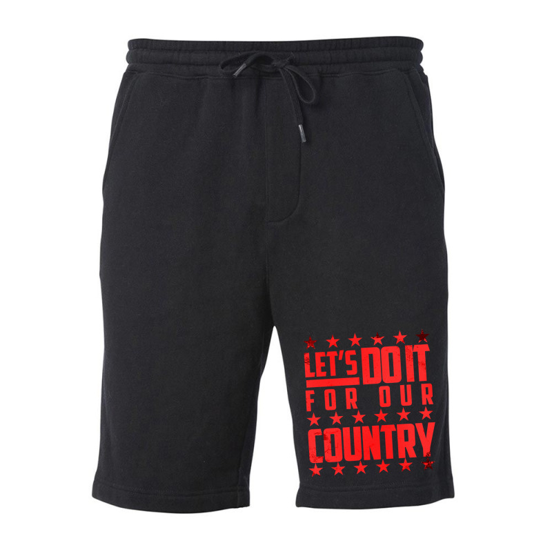 Do It For Our Country Fleece Short by cm-arts | Artistshot