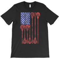 Lacrosse Stick Lax American Flag T-shirt | Artistshot