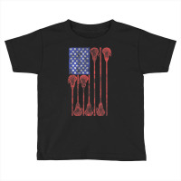 Lacrosse Stick Lax American Flag Toddler T-shirt | Artistshot