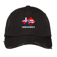 Half Puerto Rican Half Dominican Flag Map Combined Pr Rd T Shirt Vintage Cap | Artistshot