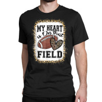 Bleached My Heart Is On That Field Football Mom Leopard Classic T-shirt | Artistshot