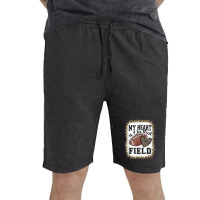 Bleached My Heart Is On That Field Football Mom Leopard Vintage Short | Artistshot