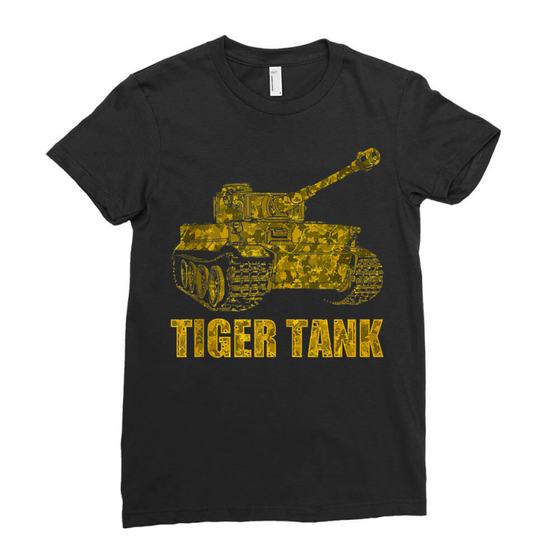 Tank Tiger I German Germany World War 2 Army Tank Top Ladies Fitted T-Shirt by cm-arts | Artistshot