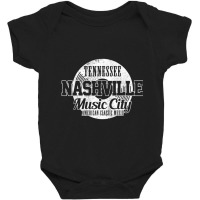 Nashville Tennessee Country Music City Vinyl Baby Bodysuit | Artistshot