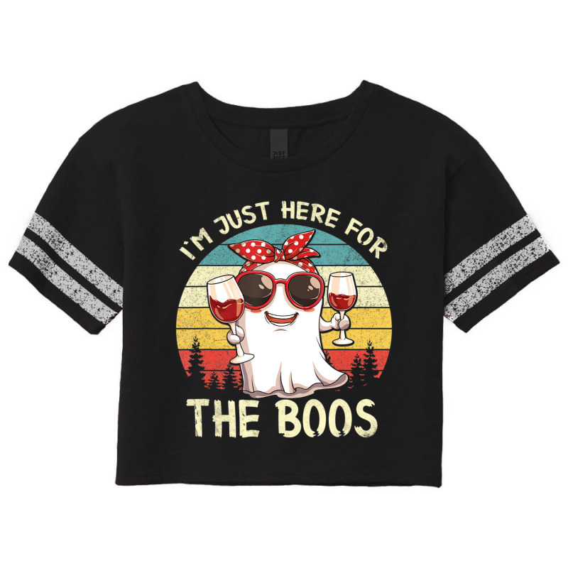 I'm Just Here For The Boos Halloween Outfit Women Scorecard Crop Tee | Artistshot