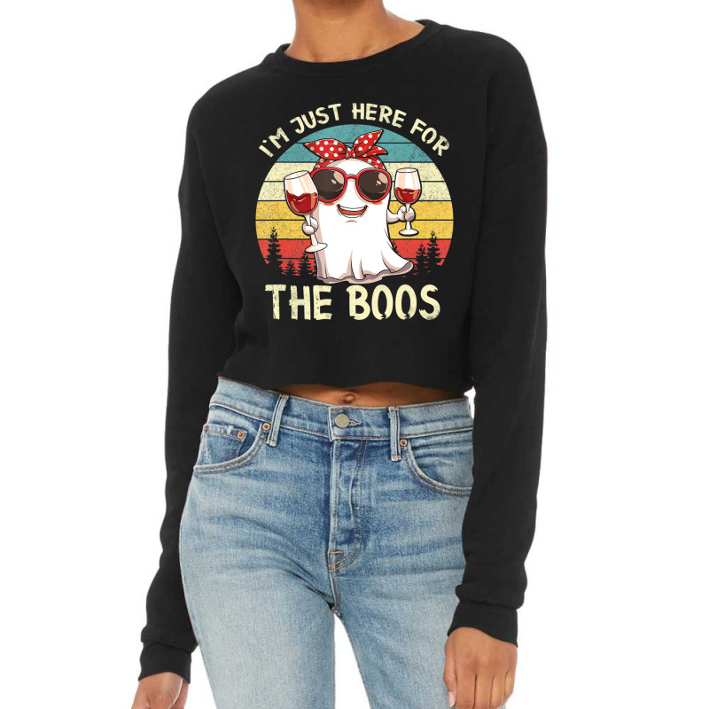 I'm Just Here For The Boos Halloween Outfit Women Cropped Sweater | Artistshot