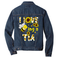 I Love Being A Tia Sunflower Bee, Mother's Day Men Denim Jacket | Artistshot