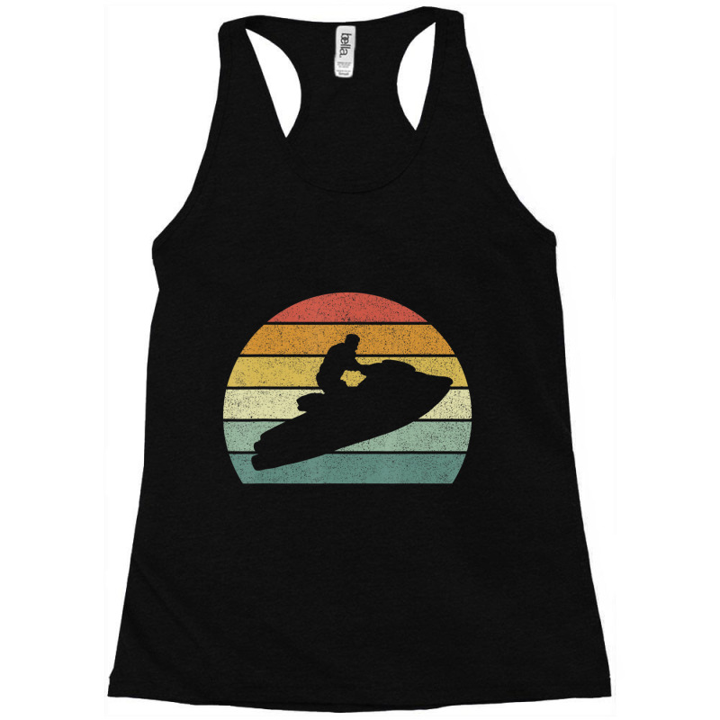 Vintage Retro Jet Ski Athletic Beach Summer Sports Jet Ski Racerback Tank by Adcock Salmon | Artistshot