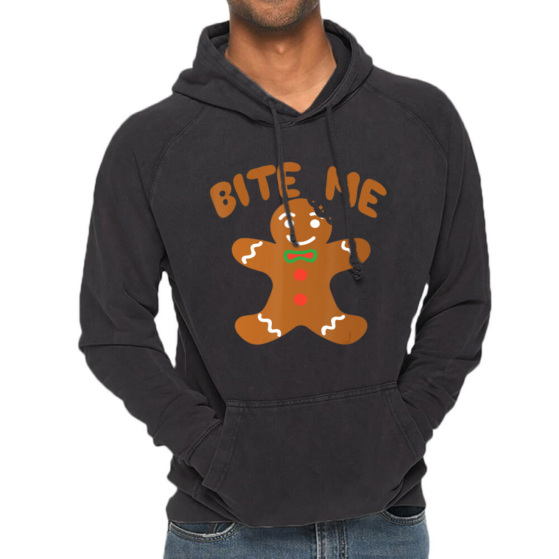 Bite Me Gingerbread Tshirt- Great Thanksgiving Vintage Hoodie by cm-arts | Artistshot